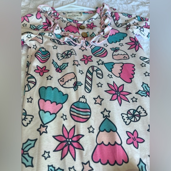 Marie Nicole Holiday Long Sleeved Jumpsuit Romper Size 18-24M GUC - Picture 7 of 10